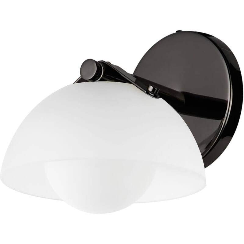 Studio M SM31001FT Domain 7" Tall LED Bathroom Sconce with Glass - Black Chrome