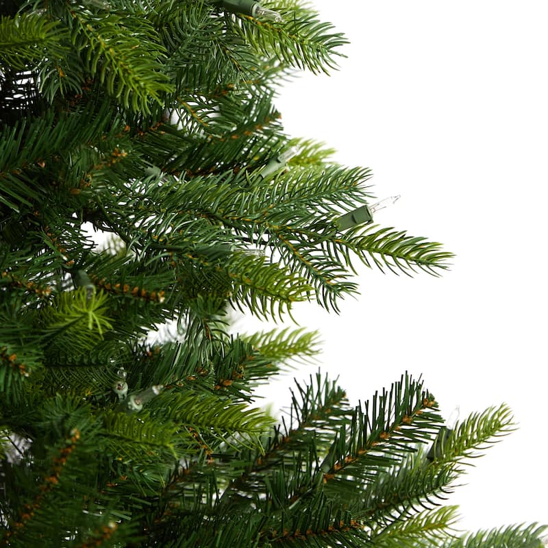 6ft. Spruce Artificial Christmas Tree with 350 Clear Lights & 631 Branches - Classic Seasonal Holiday X-Mas Tree