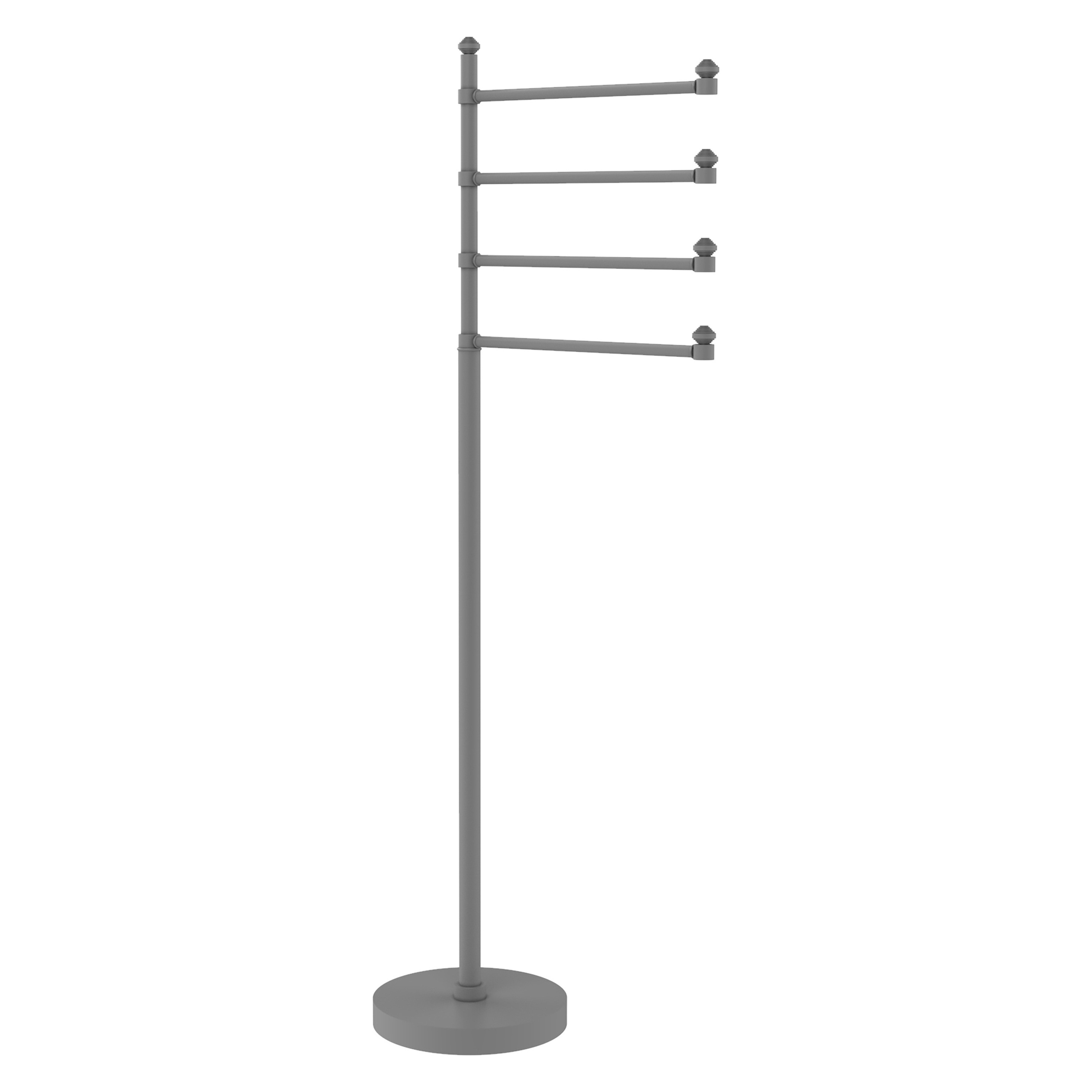 Allied Brass Soho Collection Free Standing 4 Pivoting Swing Arm Towel Stand in Antique Brass