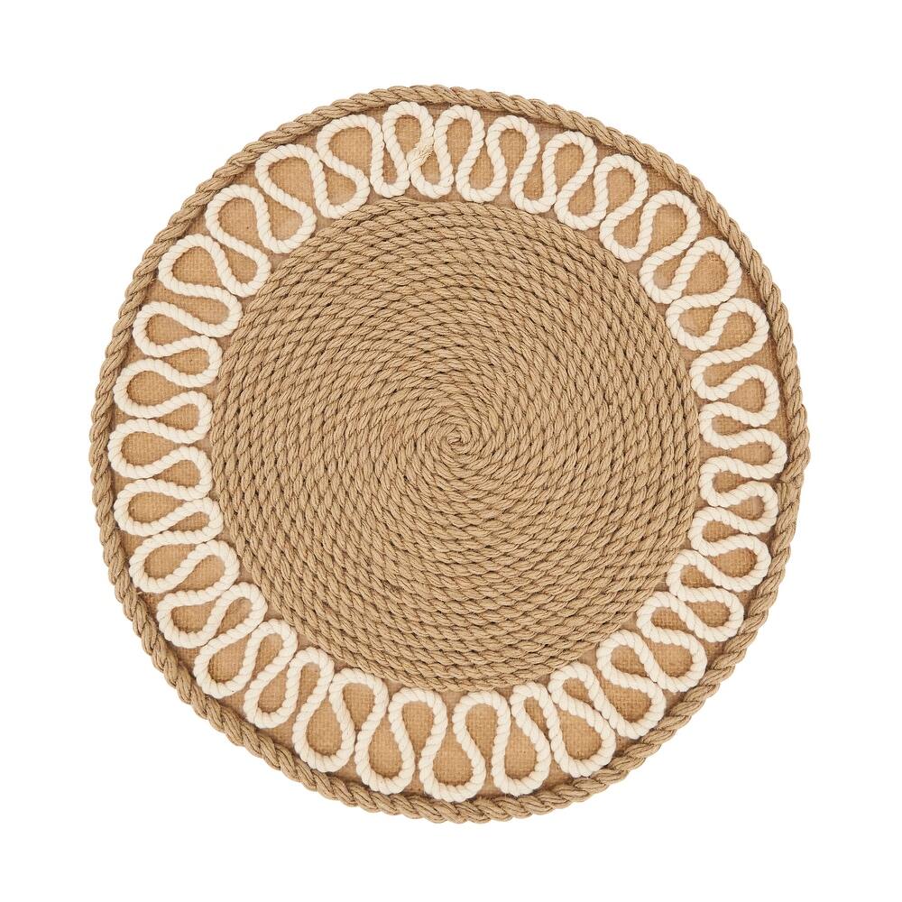 Rustic Rope Weave Placemat (Set of 4) - 12"x12"