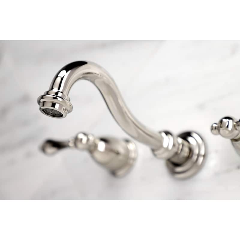 Kingston Brass Vintage Two-Handle 3-Hole Wall Mount Bathroom Faucet