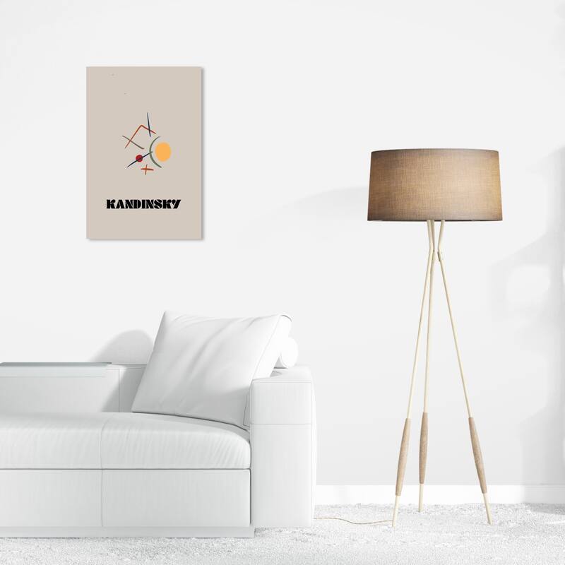 Wynwood Studio Typography and Quotes Wassily Kandinsky Symmetry Gray and Light Gray Modern & Contemporary Wall Art Canvas Print - 24 x 16