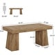 preview thumbnail 19 of 26, 55 Inches Brown Wood Large Executive Desk for Home Office