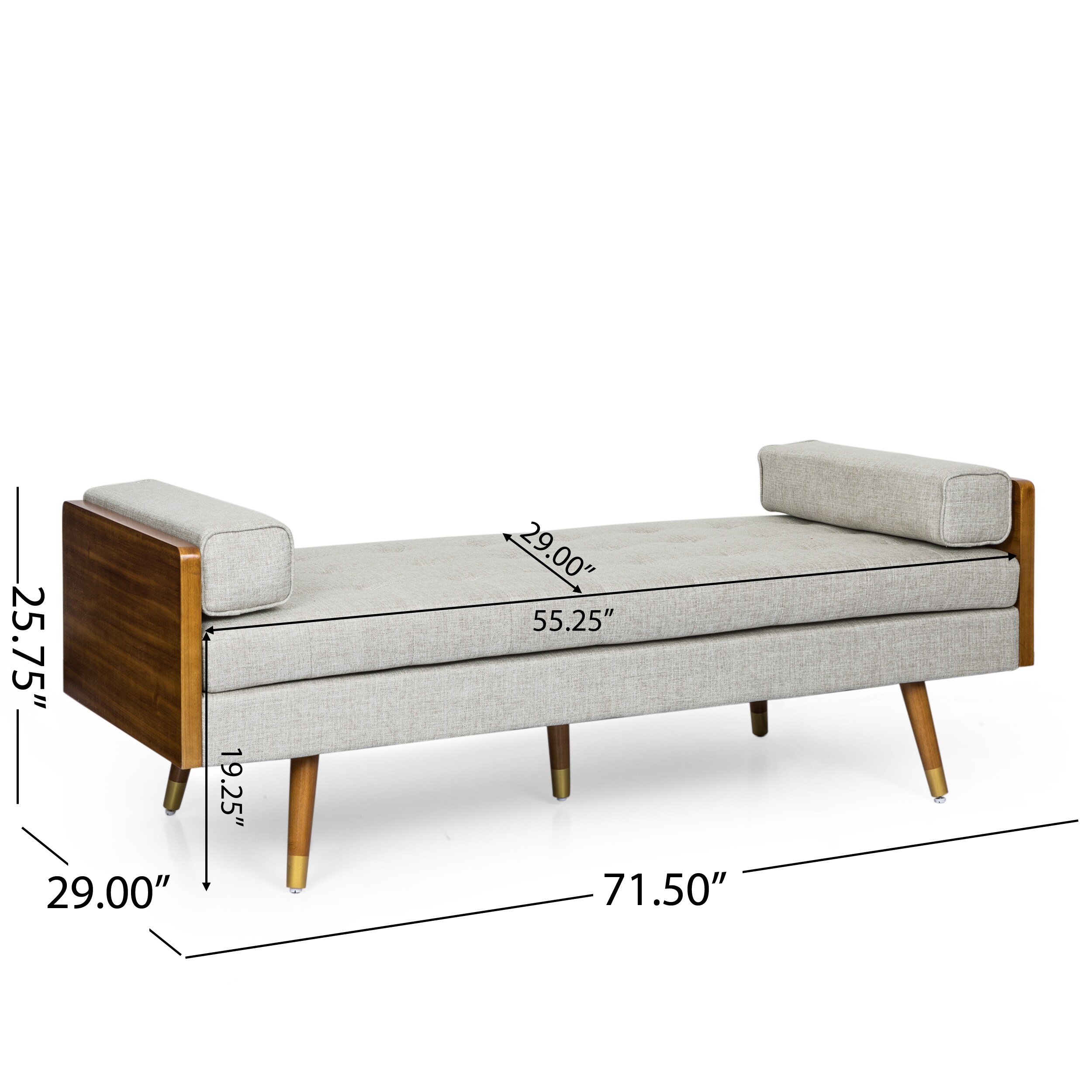 Juliette mid century chaise lounge cheap
