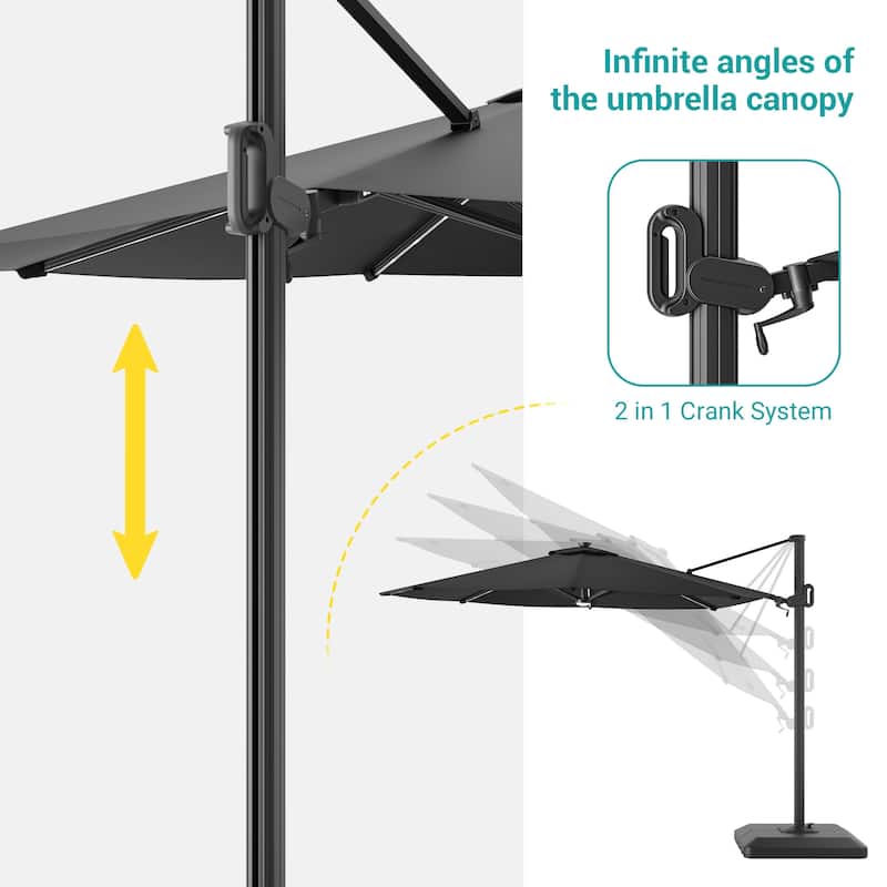 Sonkuki Outdoor 10FT LED Patio umbrella for Garden