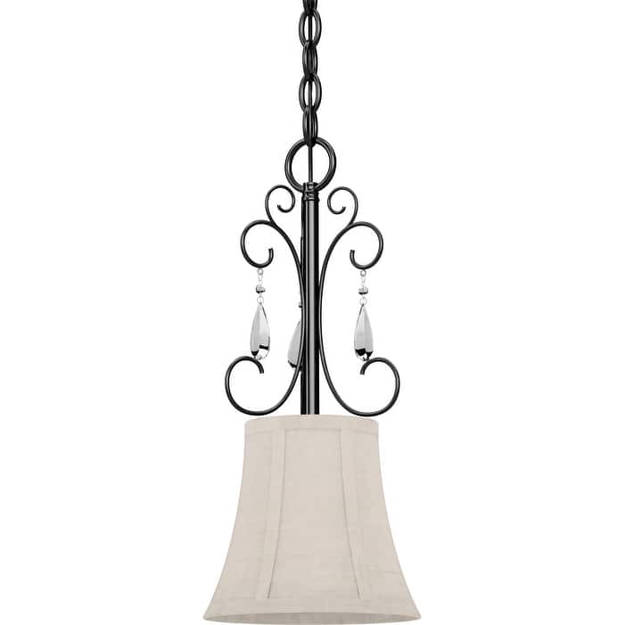 Volume Lighting Ava Single Light 6" Wide Mini Pendant with Ivory