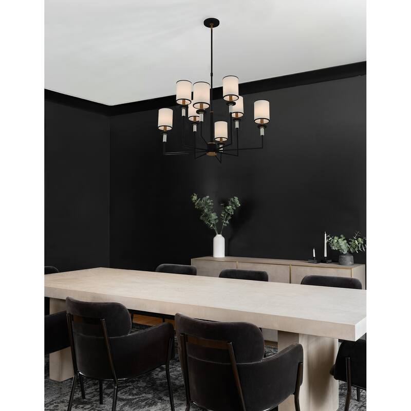 Crystorama Lighting Group HAT-478 Hatfield 8 Light 33" Wide Crystal