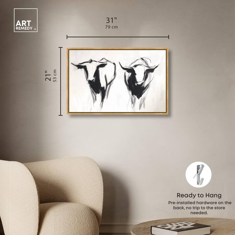 Bovine I Canvas by Art Remedy