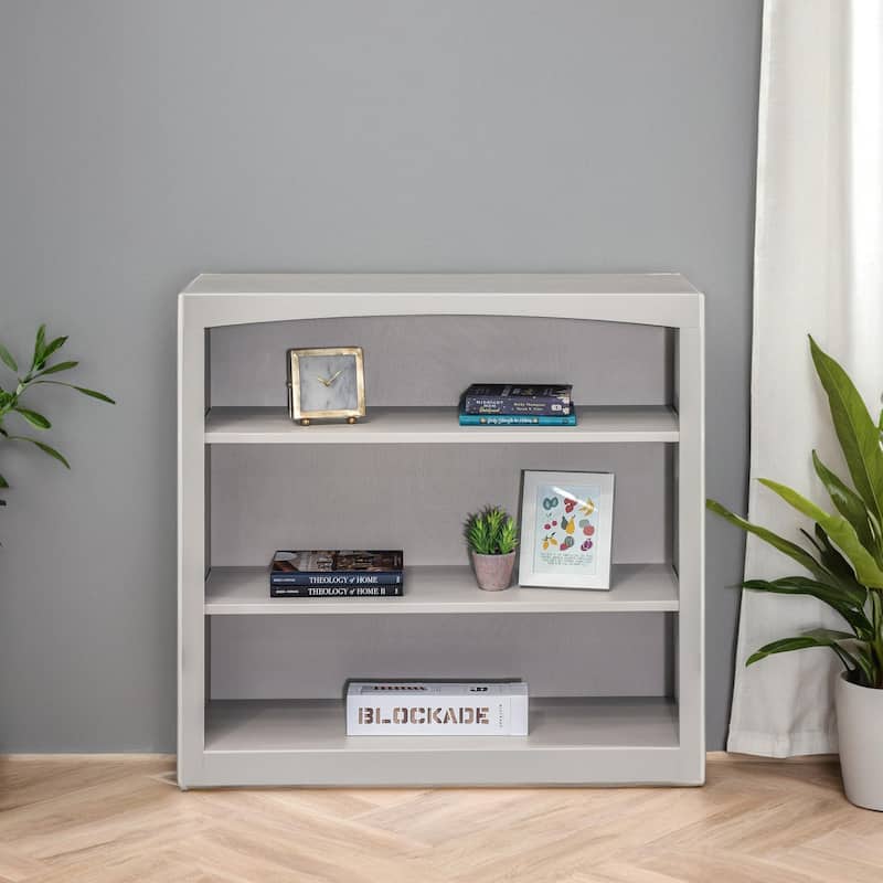 Arch+Haven Solid Wood Bookcase 36 x 36 - Storm Gray