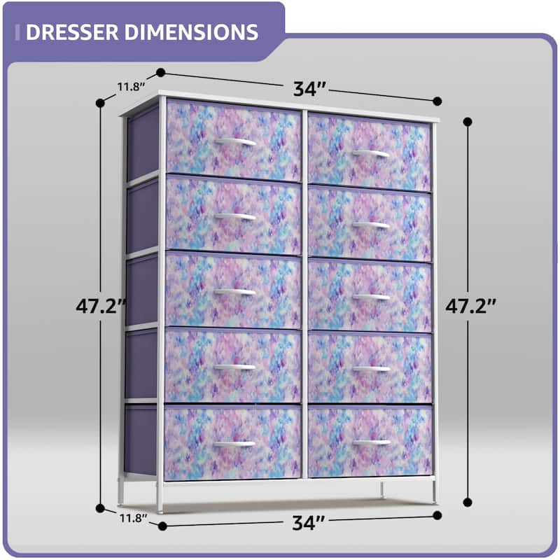 Dressers for Bedroom with 10 Drawers, Chest of Drawers for Bedroom