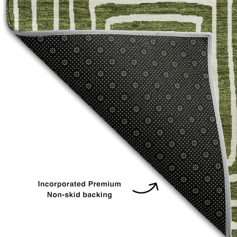 Premium Washable Super Soft Geo Motif Mayfield Rug
