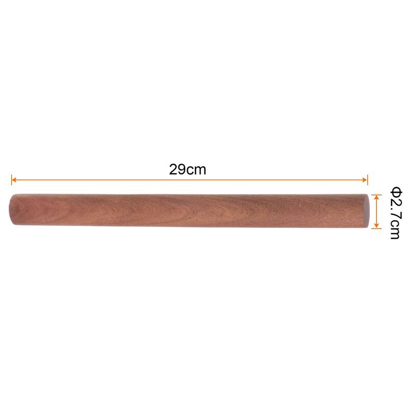 Rolling Pin Ebony Wood Dough Roller Pins Cylindrical for Baking - 11.4 inch x 1.1 inch