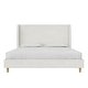 preview thumbnail 9 of 8, Mr. Kate Tess Upholstered Wingback Bed Frame, King, Ivory Linen