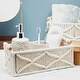 preview thumbnail 2 of 7, Macrame Basket Storage for Bohemian Style Home Decor and Nursery (2 Sizes, White, 2 Pack)
