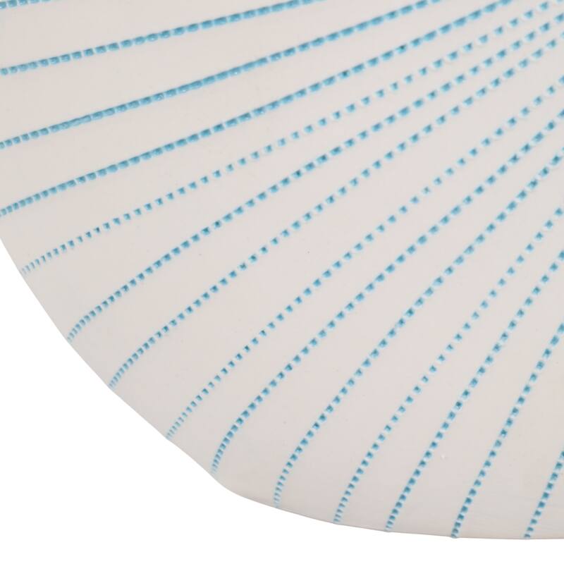 Round Shell Ceramic Vase - Stylish Dotted Pattern Flower Vase