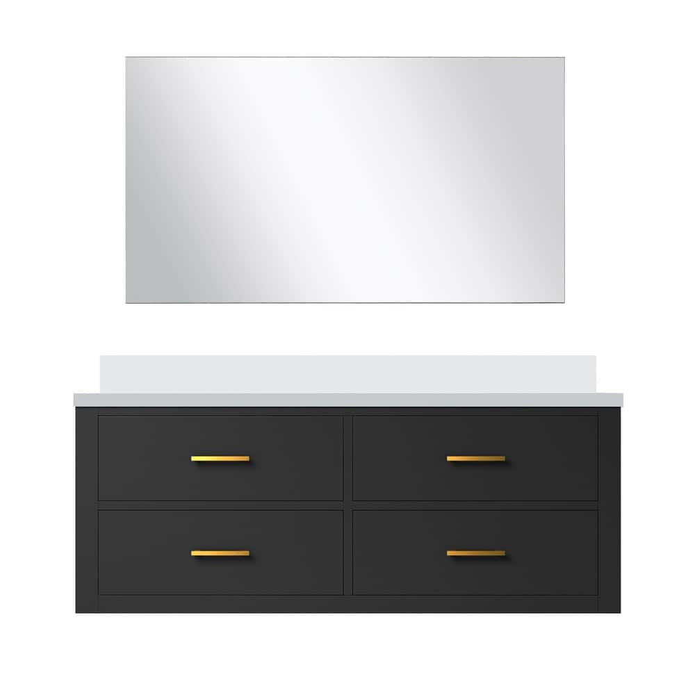 Castor Bath Vanity with Quartz Top, Sink and Mirror