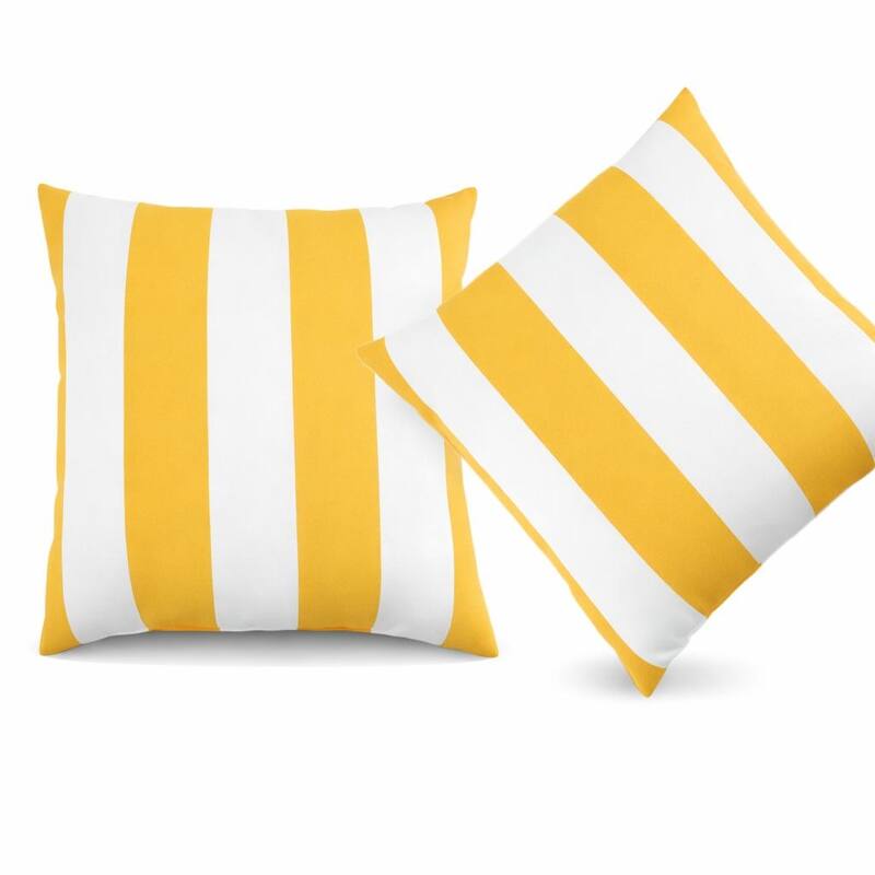 2 Pack Outdoor Throw Pillows,Waterproof & Fade-Resistant Patio Cushions-Soft & Comfortable Decorative Pillow Covers(18"x18")