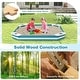 preview thumbnail 5 of 8, Outdoor Solid Wood Sandbox with 4 Built-in Animal Patterns Seats - 49.5" x 49.5" x 5.5"