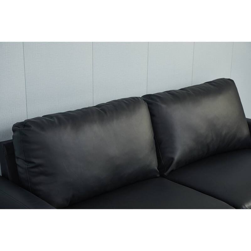 Faux leather 70'' Square Arm Sofa