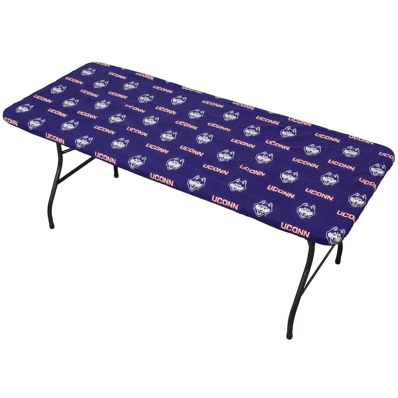 Connecticut Huskies Tailgate Fitted Tablecloth, 33" x 33", Card Table