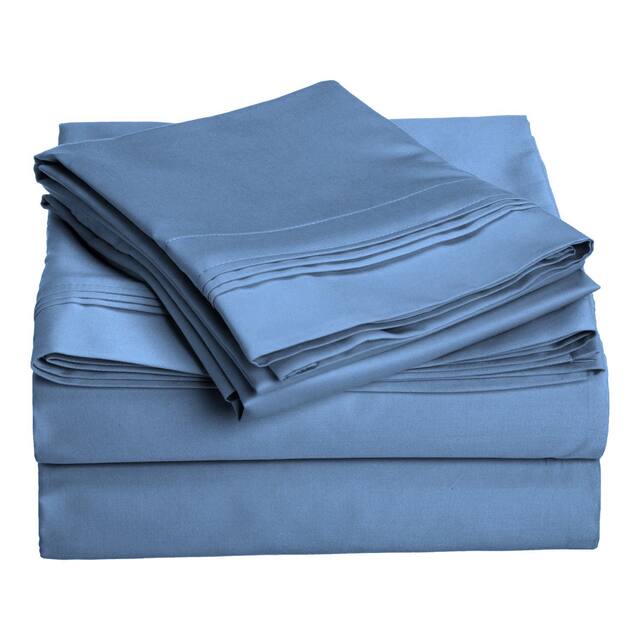 Superior Cowles 1500-Thread Count Egyptian Cotton Solid Sheet Set - On