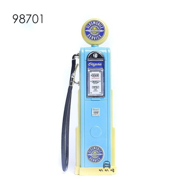 Road Signature Vintage Gas Pump Gasoline Round - Blue