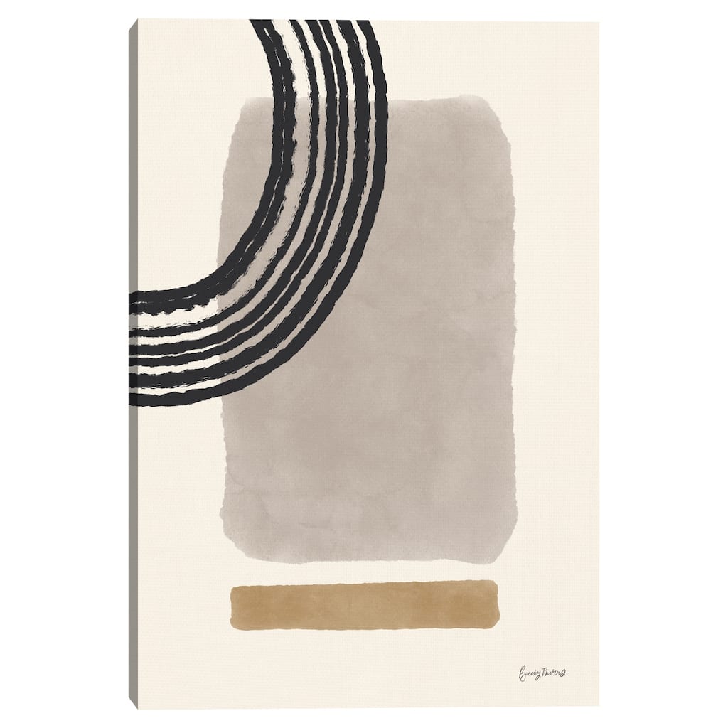 Geo Abstract III Neutral Pink by Becky Thorns Canvas Art Print