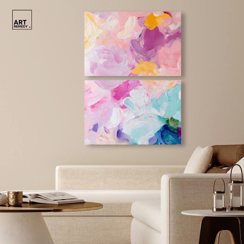Misty Layers Canvas Set of 2 by Art Remedy, Gallery Wrapped