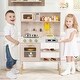preview thumbnail 1 of 7, Adjustable Play Kitchen with Microwave and Lights for Kids - 28" x 11" x 36" Kitchens