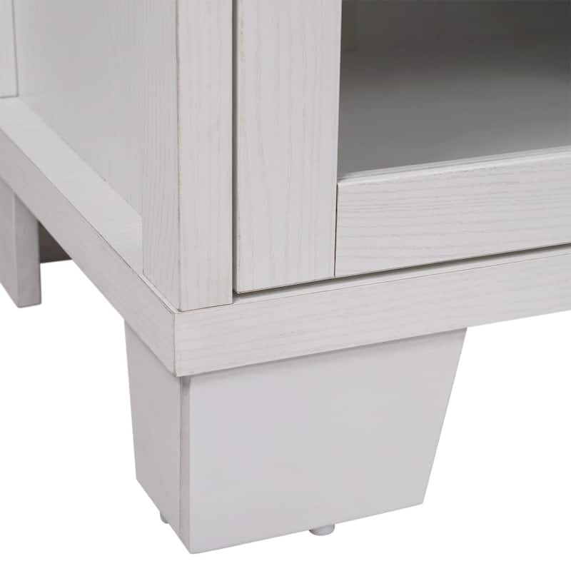 Engineered Wood Buffet Sideboard Storage Cabinet w/ 3 Drawers, Doors - 59"W x 16.5"D x 29.75"H