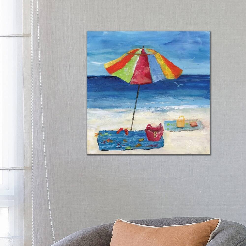 iCanvas "Bright Beach Umbrella I" by Nan Canvas Print