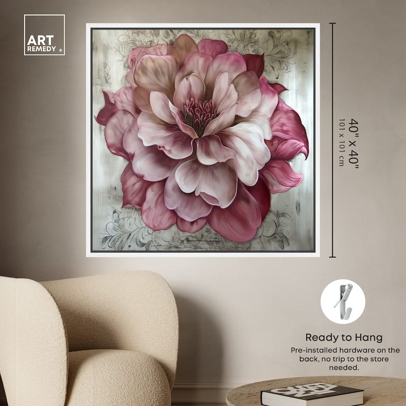 Art Remedy Darla Framed Floral Fine 1 Piece Canvas Wall Art