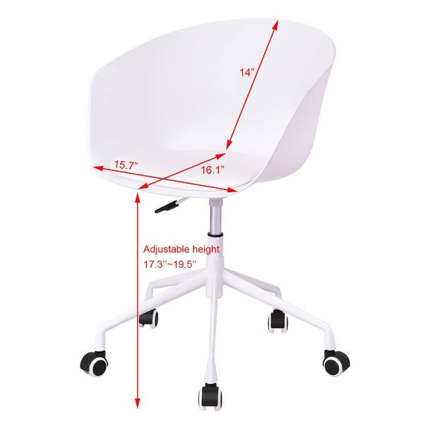 Shop Gymax Set Of 2 Desk Chair Pp Swivel Height Adjustable Rolling