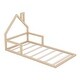 preview thumbnail 6 of 20, Twin Size Wood Floor Bed with House-shaped Headboard and Chimney, Features Sturdy Pine Wood Construction