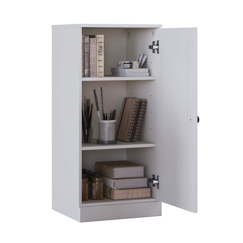 Palace Imports 100% Solid Wood 3-Shelf Bookcase with Raised Panel Door and Adjustable Shelves