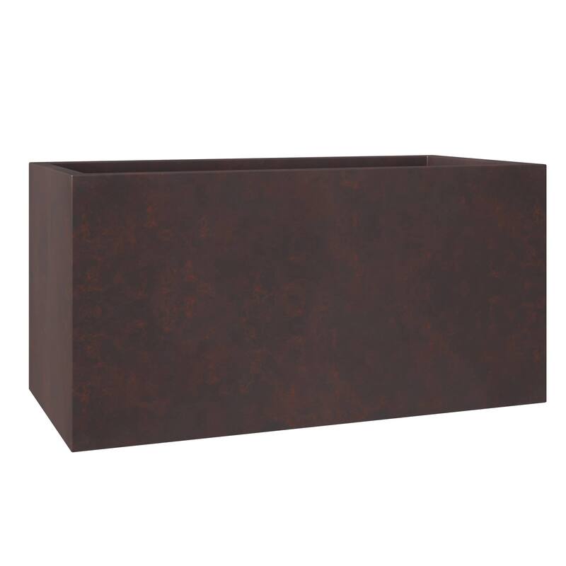 Bloom 3-Piece Rectangular Fiberstone and MGO Clay Planter Pot Set
