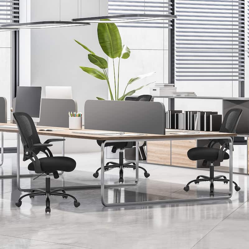 Adjustable Mid-Back Task Chair with Lumbar Support, Swivel Wheels