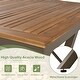 preview thumbnail 9 of 16, 7-Pieces Outdoor Dining Set with Chairs and Acacia Wood Tabletop, for Garden, Backyard, Patio