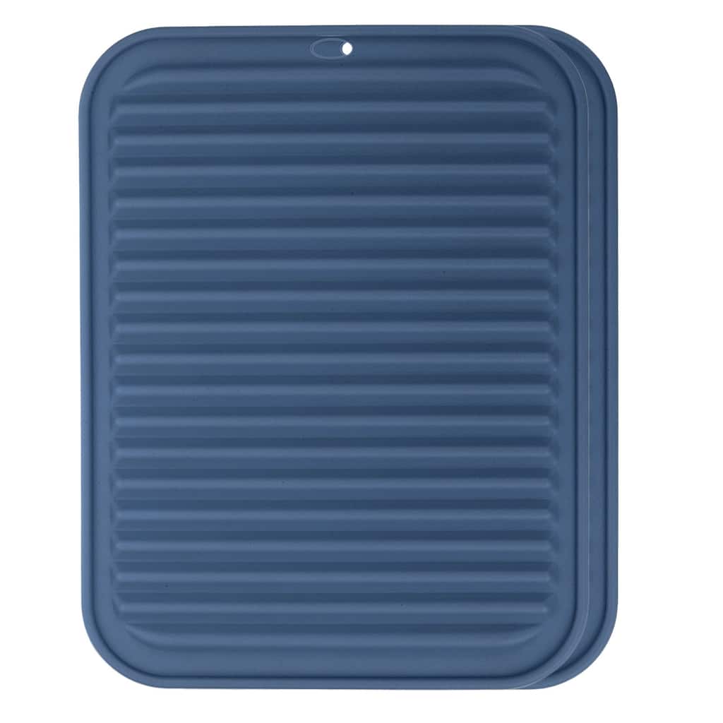2 Pack Silicone Dish Drying Mat, 9"x12" Trivets for Hot Pots and Pans