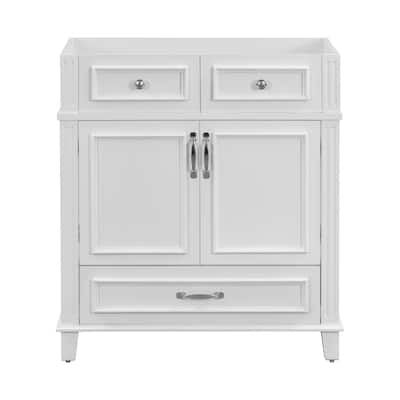 30 inch MDF Freestanding Bathroom Vanity without Top with Soft-Close Door and Drawer