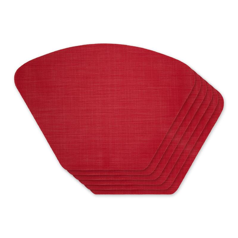 Nautical Blue Solid Round Table Placemat (Set of 6) - 13x18.75