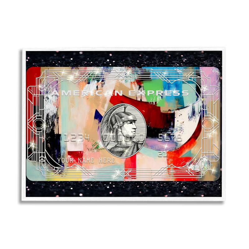 Stupell Credit Card on Framed Giclee Art Design by Ziwei Li - 20 x 16 - White