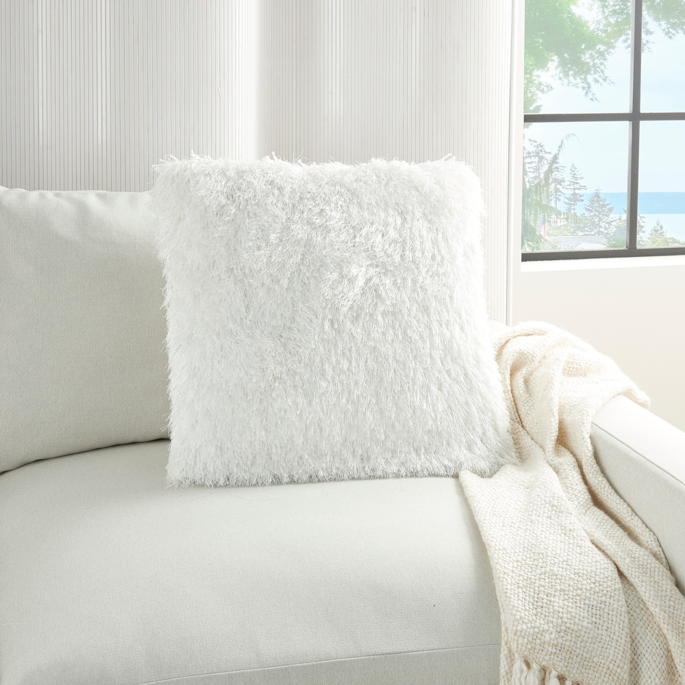 The Soft White Pintuck Extra Long Lumbar Throw Pillow