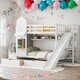 preview thumbnail 1 of 17, Twin over Twin Bunk Bed With 2 Drawers,3 Shelves and Slide,Sturdy Frame White