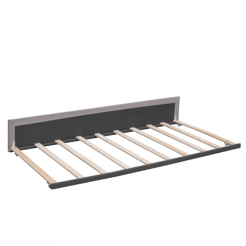 Upholstered Platform Bed with 2 Drawers and 1 Twin XL Trundle