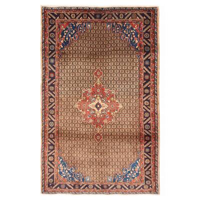 ECARPETGALLERY Hand-knotted Anatolian Vintage Brown Wool Rug - 5'1 x 8'0