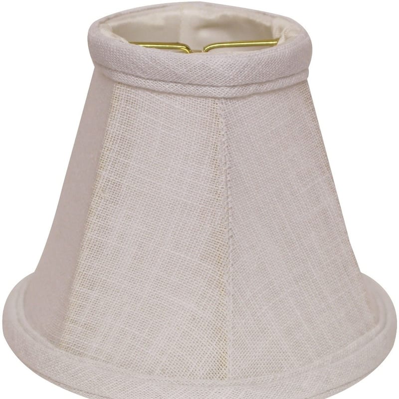 5" White Premium Set of 6 Chandelier Linen Lampshades - 5"x5"x5"