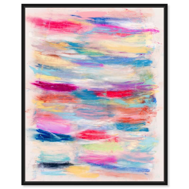 Color Bands Canvas by Art Remedy - Black - 24" x 30"