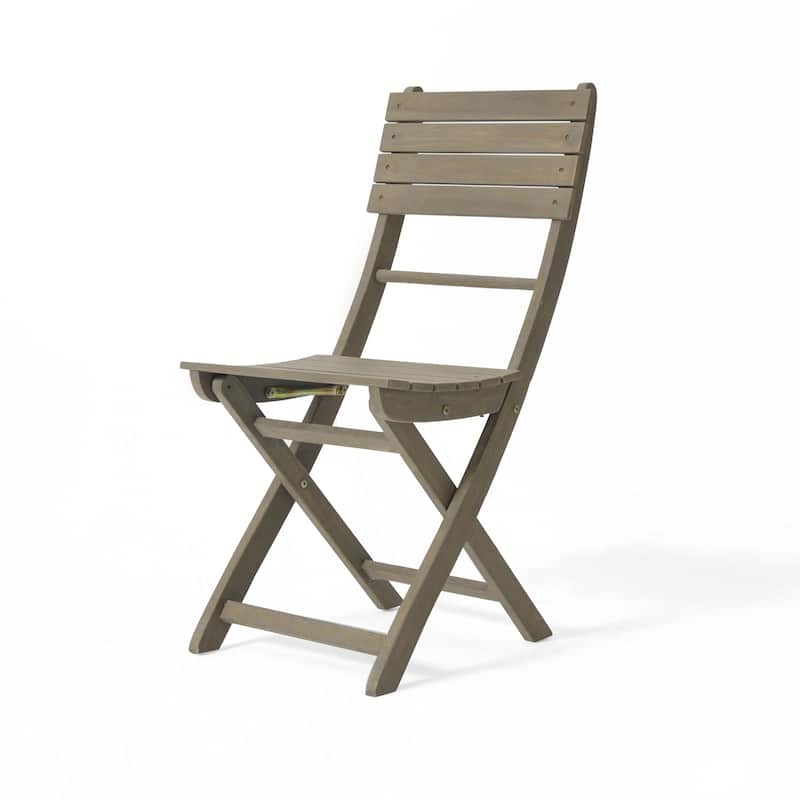 Outdoor Acacia Wood Folding Dining Chair (Set of 2)