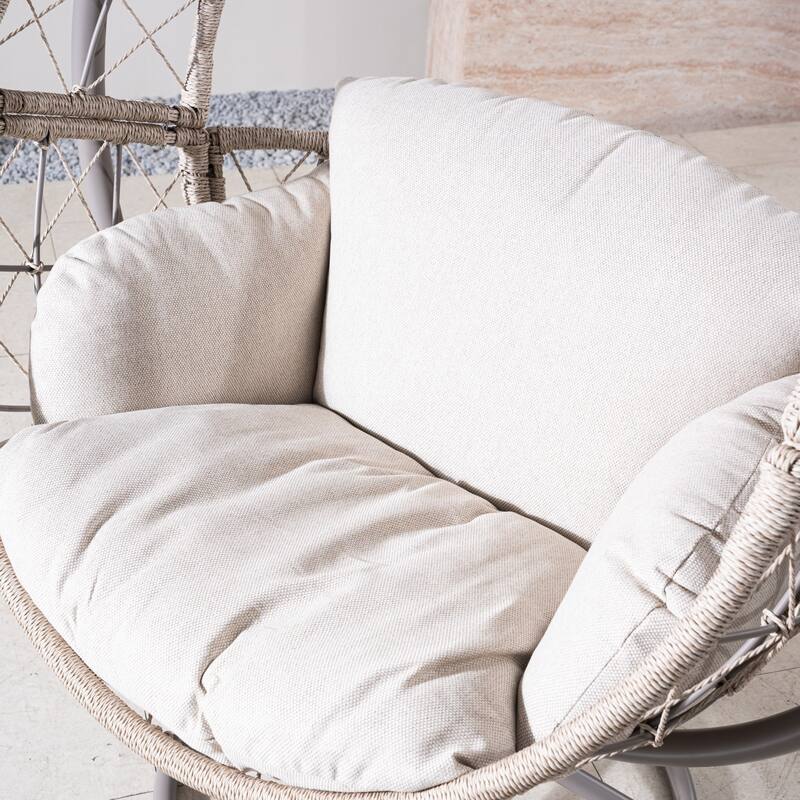 48.8" Outdoor Rocking Chair with Padded Cushion